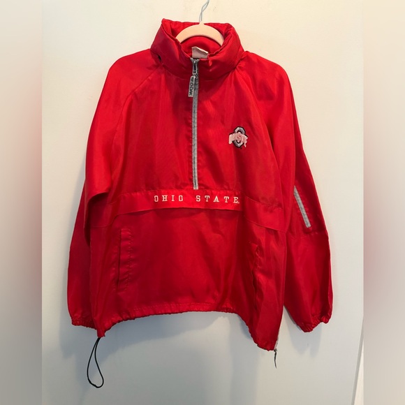 Red Oak Sportswear Other - Vintage Red Oak Ohio State Buckeyes Half-Zip Windbreaker 3XL